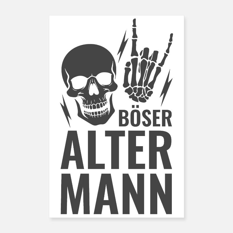 Böser alter Mann Poster 40x60 cm