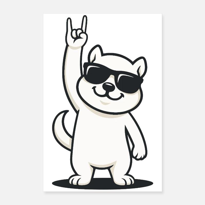 Rockin' Squirrel Poster 40x60 cm