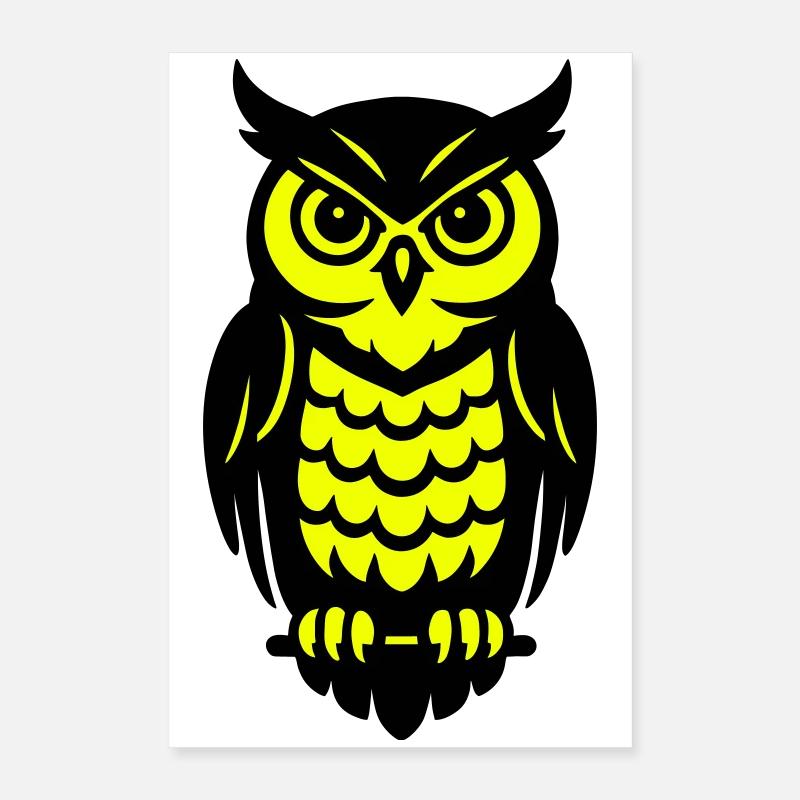 Pop Art Eulen Design Poster 40x60 cm