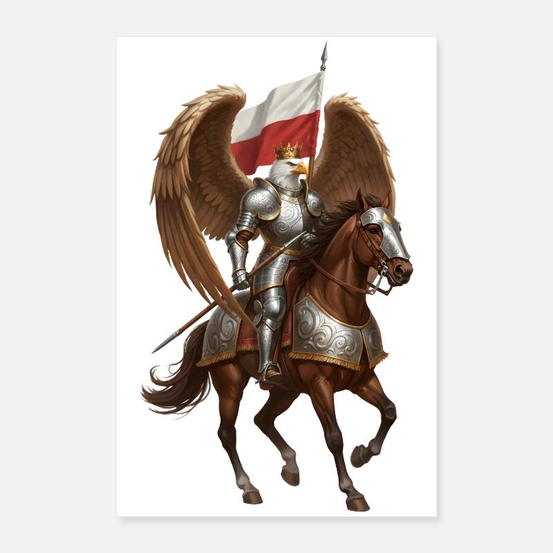Aigle polonais cavalier de hussard ailé Poster 40 x 60 cm