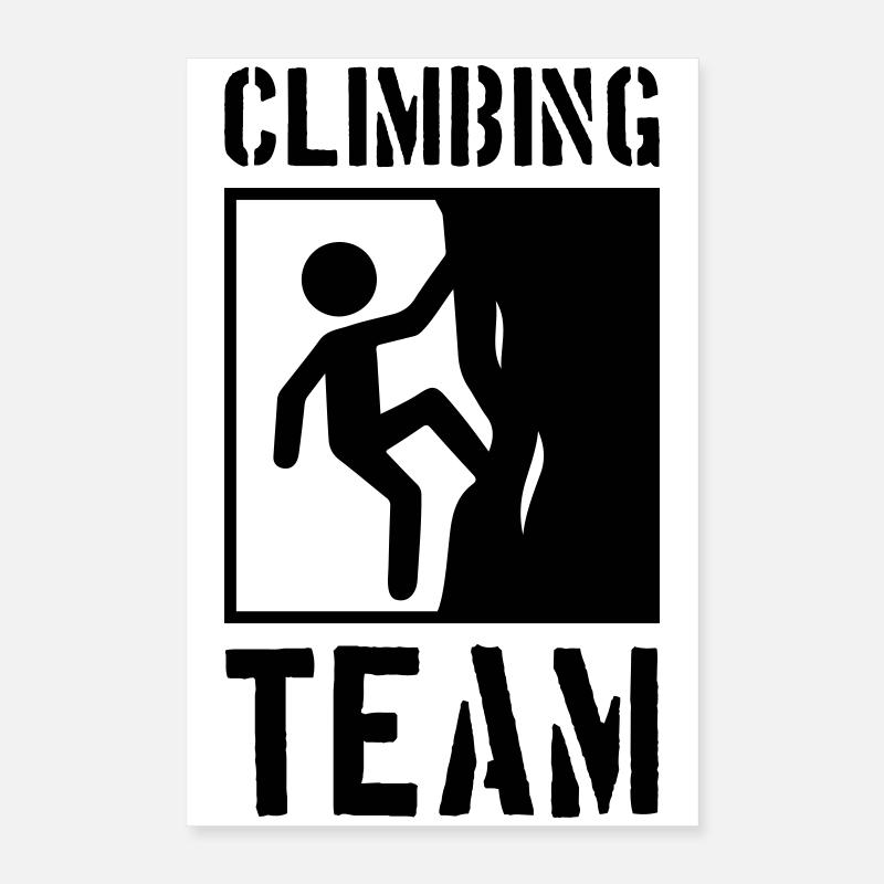 Climbing Team Berge Klettern Poster 40x60 cm