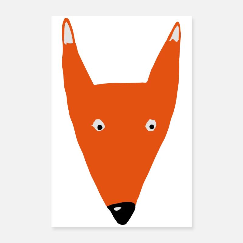 Fox Head Mam Poster 40x60 cm