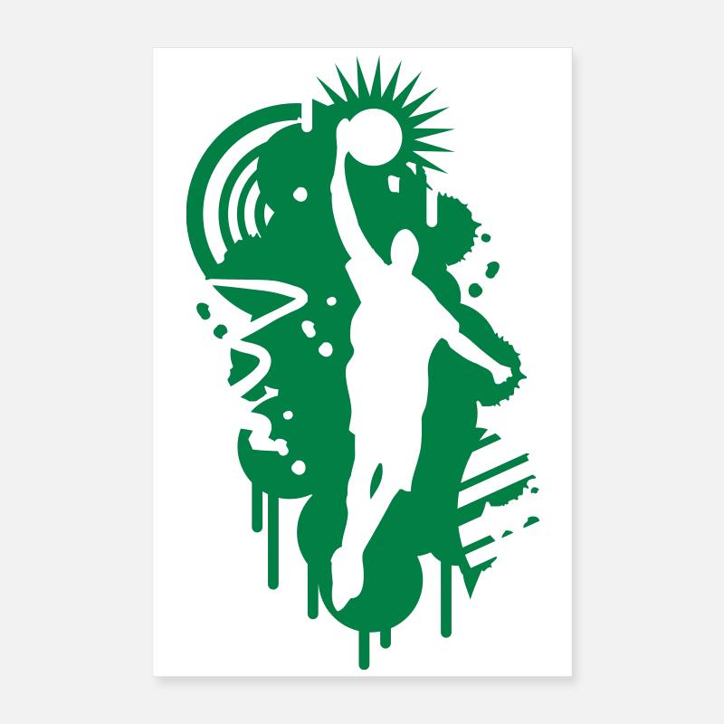Basketball graffitis Poster 40 x 60 cm