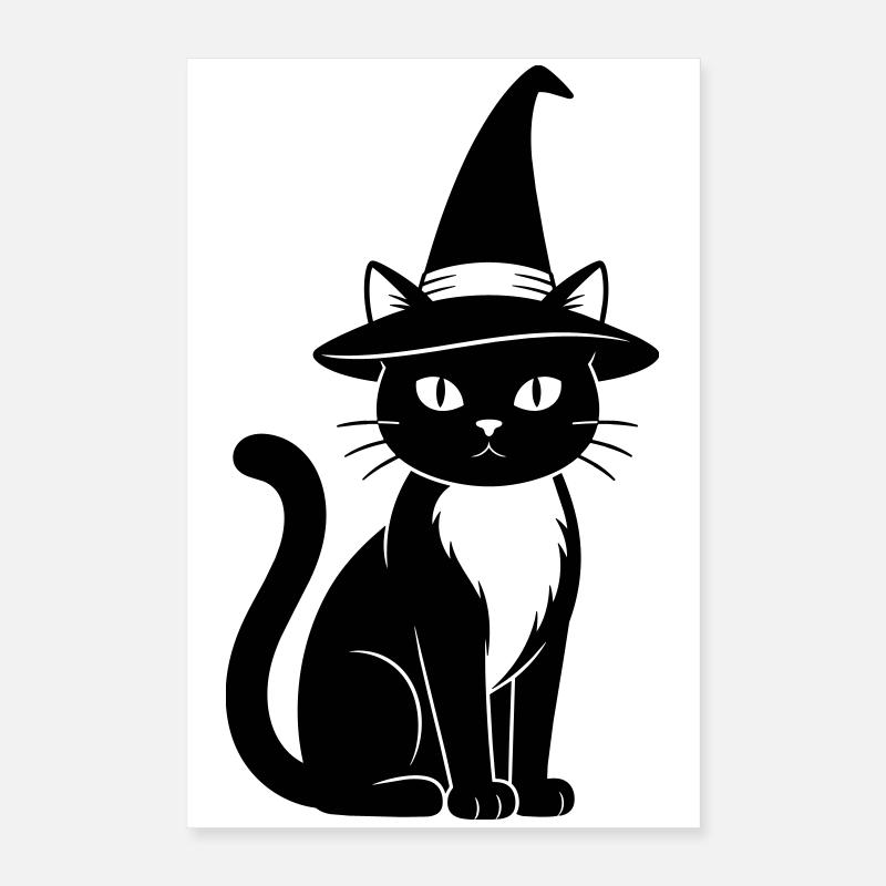 witches cat Poster 16" x 24" (40x60 cm)
