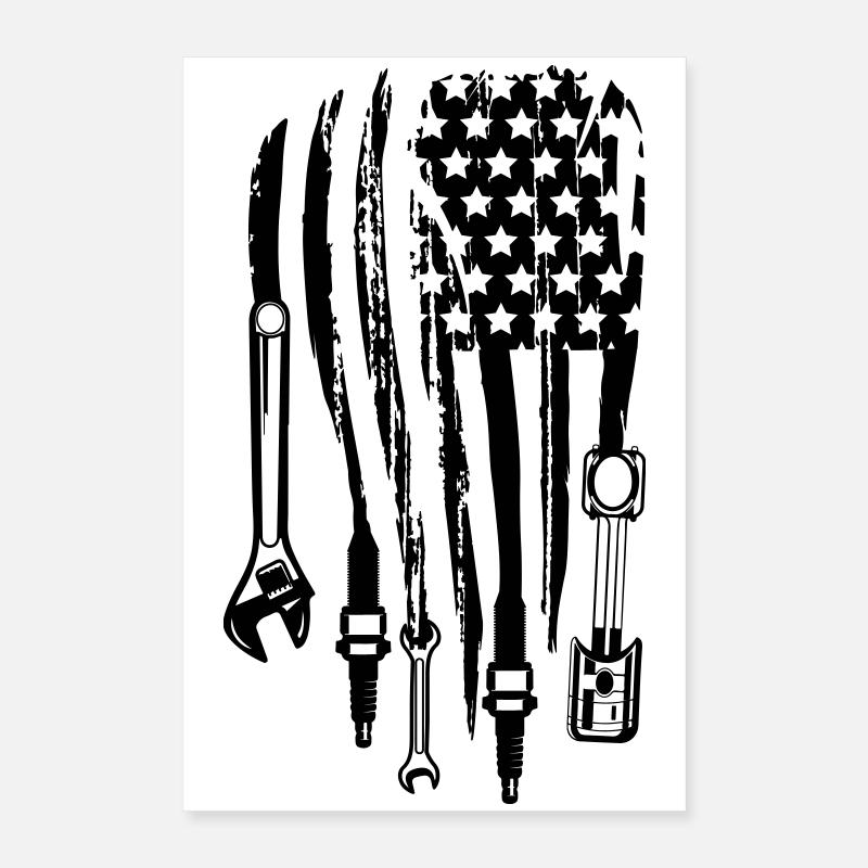 US Car Schrauber Poster 40x60 cm