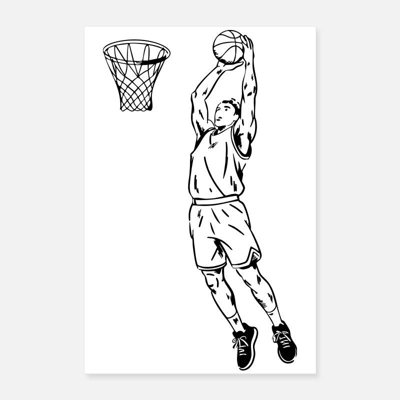 Basketball Slam Dunk Poster 16" x 24" (40x60 cm)