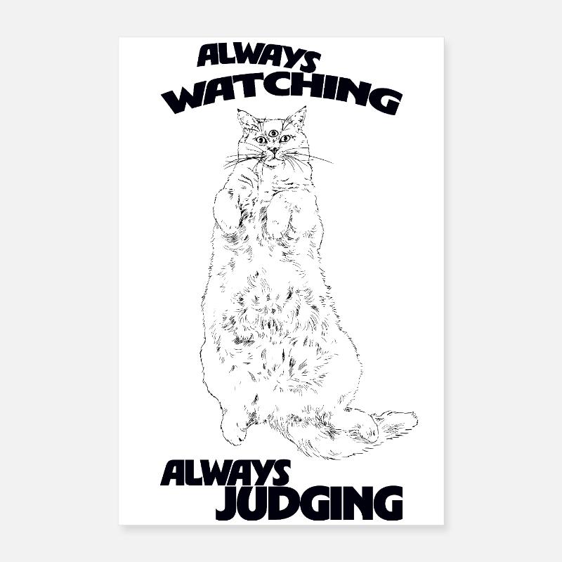 IMMER BEOBACHTEND, IMMER URTEILEND Poster 40x60 cm