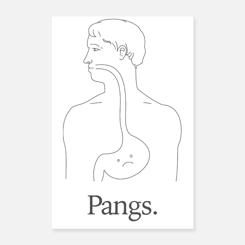 Dessin au trait de l’anatomie des douleurs Poster 40 x 60 cm