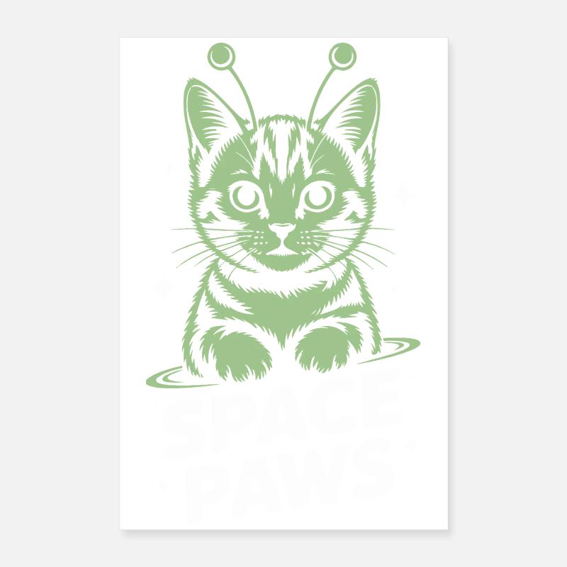 Weltraumkatze Astralpfoten Poster 40x60 cm