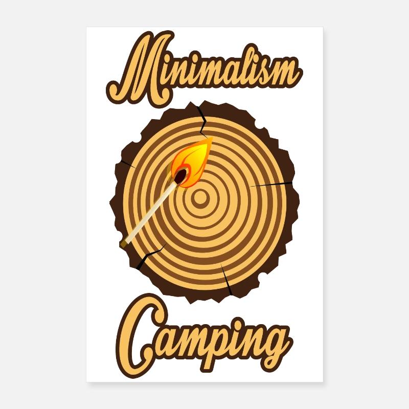 Camping Minimal Poster 16" x 24" (40x60 cm)