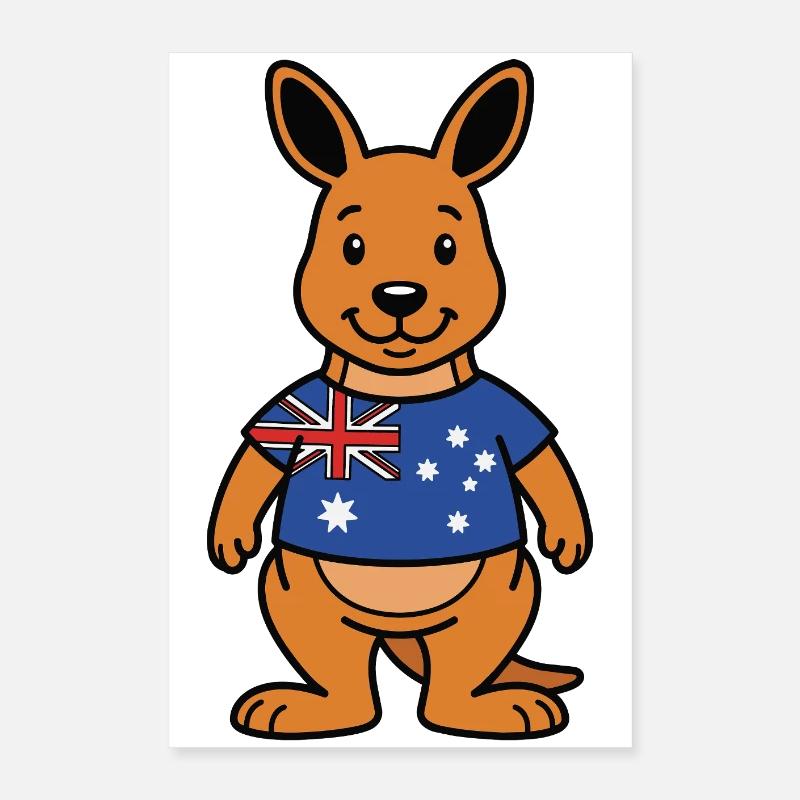 Australia Kangaroo Poster 40 x 60 cm