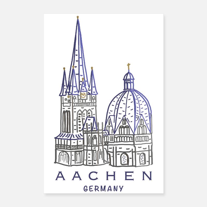 Aachener Dom, Aachen, Deutschland Poster 40x60 cm