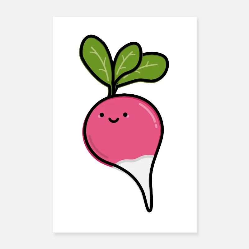Radis mignon Poster 40 x 60 cm