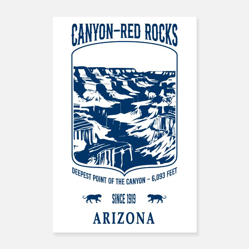 Canyon Arizona Blue Poster 40 x 60 cm