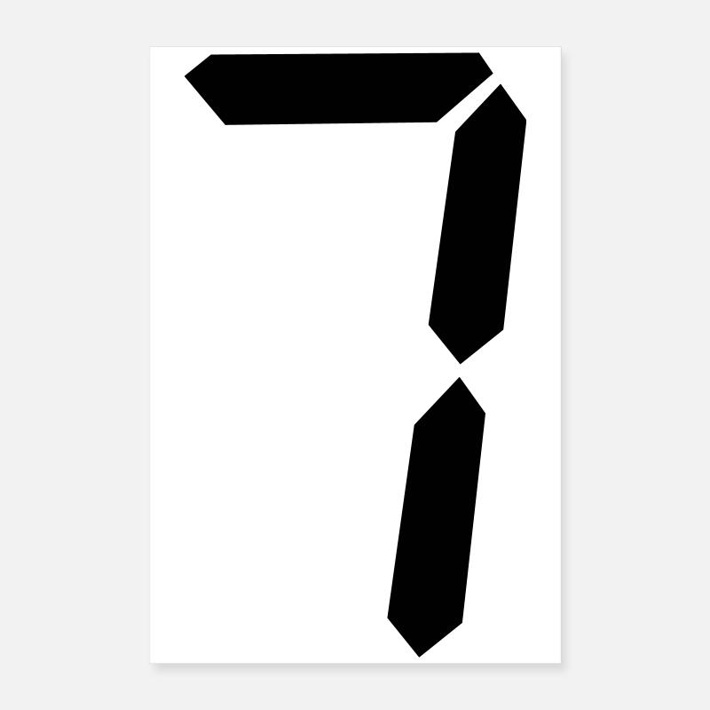 digitale_zahl_7- Poster 40x60 cm