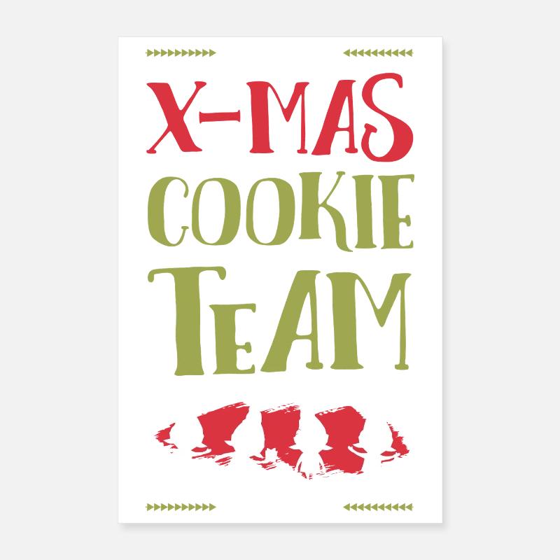 L’équipe des biscuits de Noël Poster 40 x 60 cm