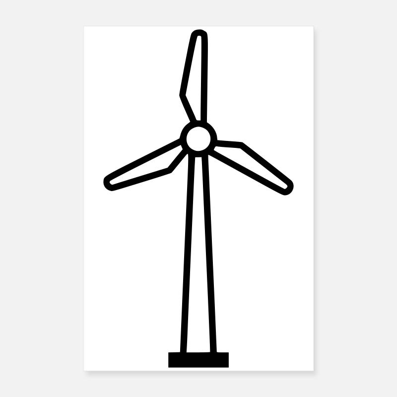 Énergie des éoliennes Poster 40 x 60 cm