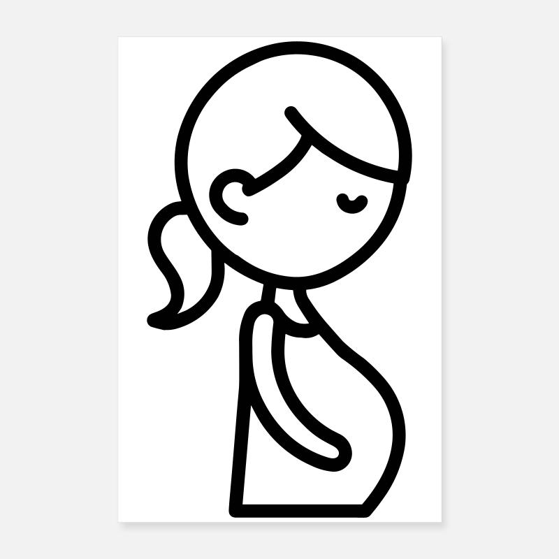 femme enceinte Poster 40 x 60 cm