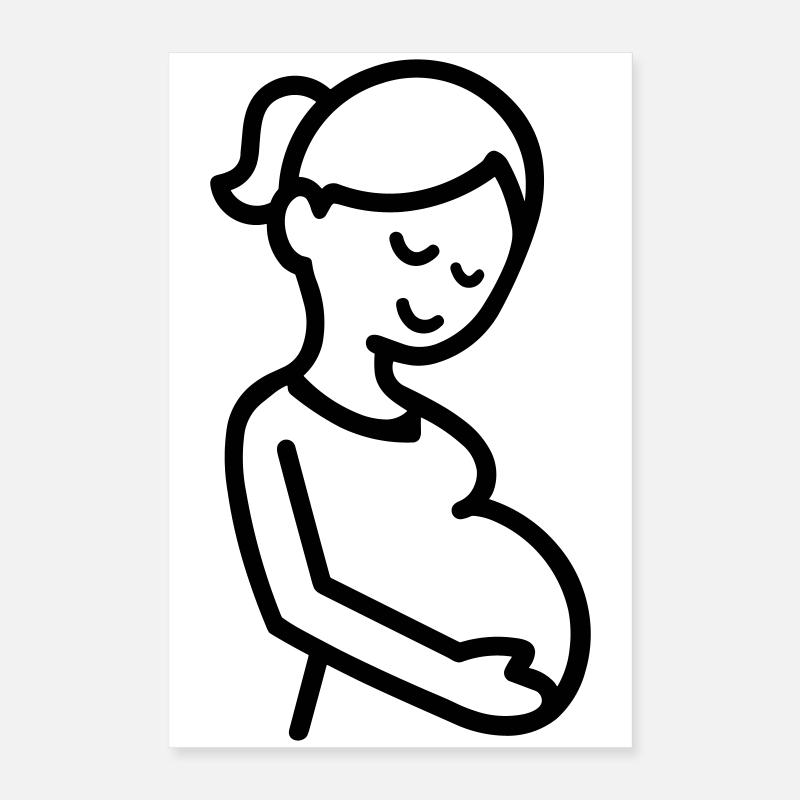 femme enceinte Poster 40 x 60 cm