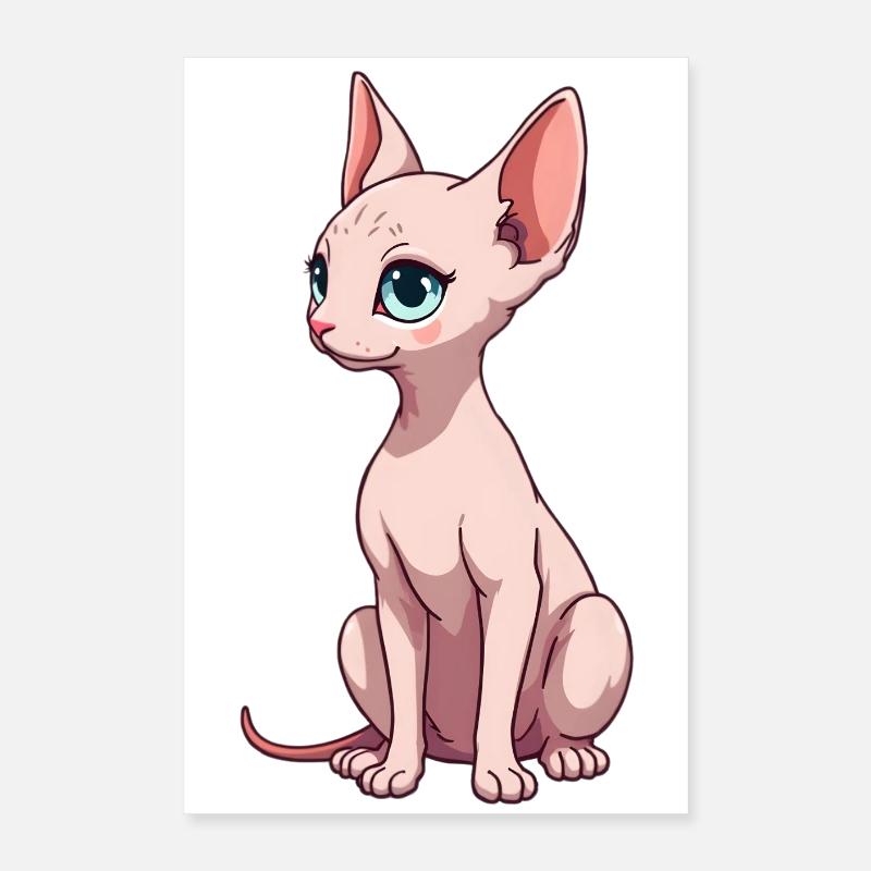 Chat Sphynx Poster 40 x 60 cm