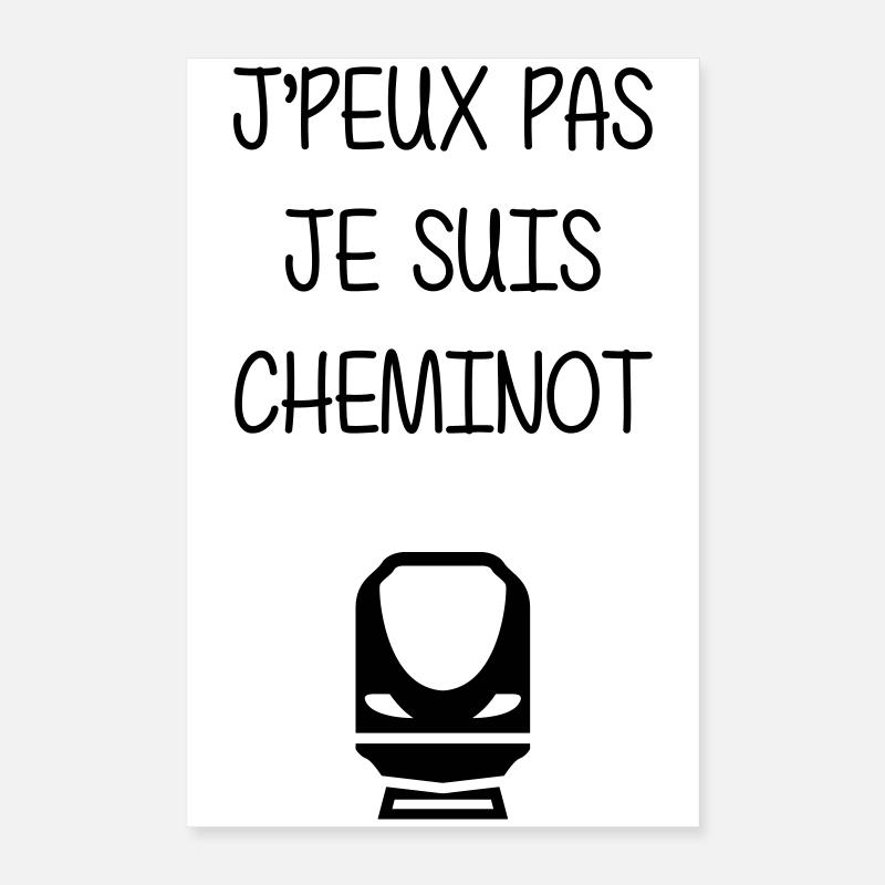 Railway Railwayman Cheminot Train Eisenbahn Poster 16" x 24" (40x60 cm)
