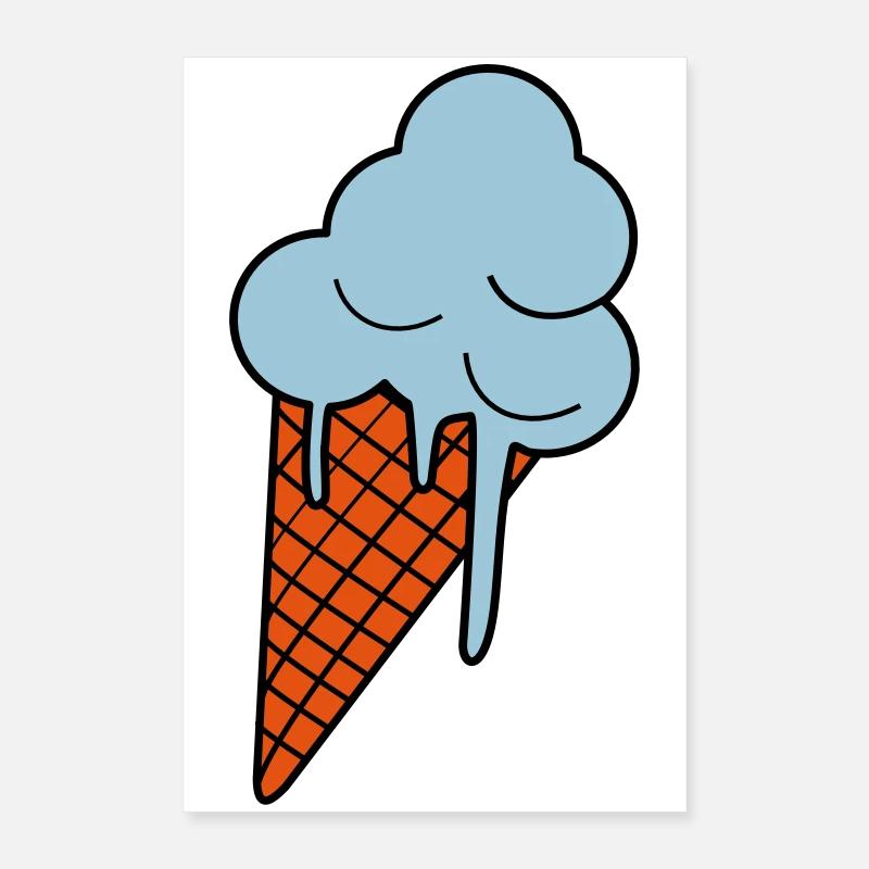 Schmelzendes Eis Poster 40x60 cm