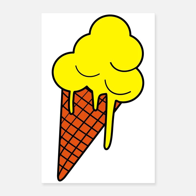 Schmelzendes Eis  Pop Art Poster 16" x 24" (40x60 cm)