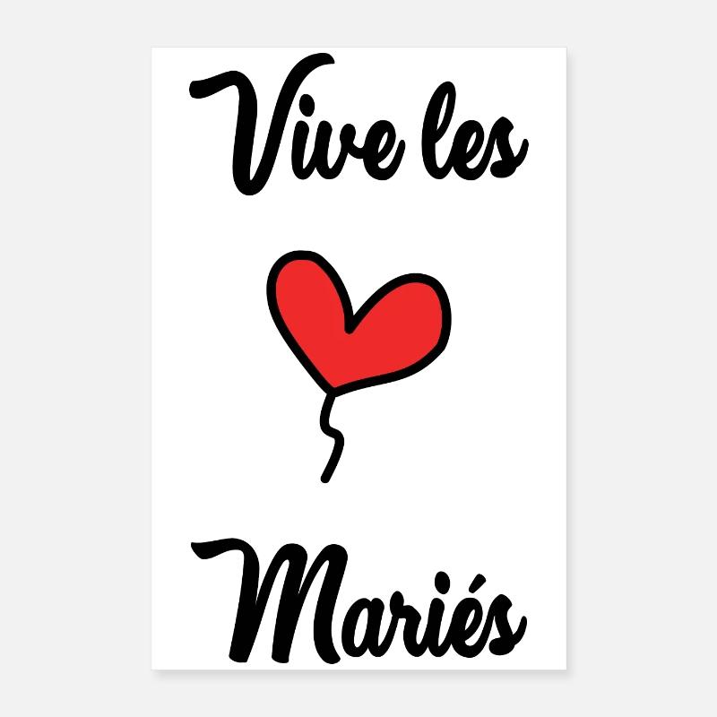 VIVE LES MARIES Poster 40 x 60 cm