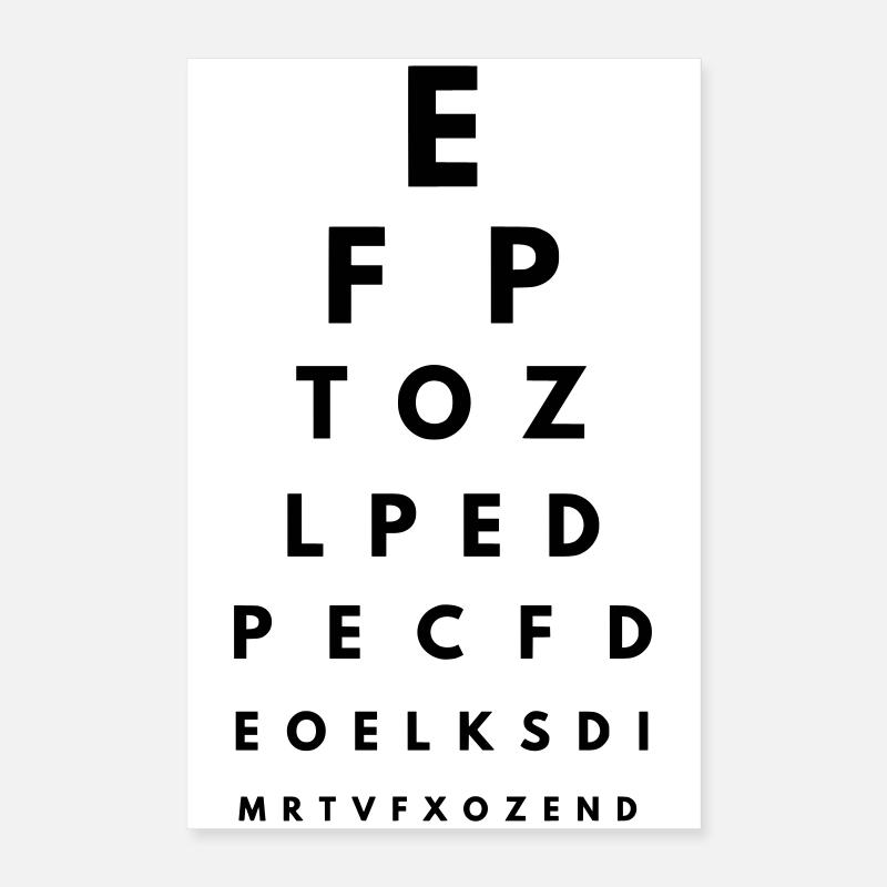 Sehtest 2 Poster 40x60 cm