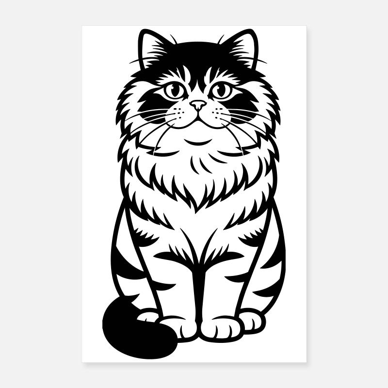Chat persan Poster 40 x 60 cm