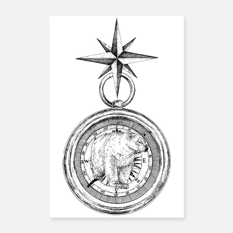 ARCTIC COMPASS Poster 16" x 24" (40x60 cm)
