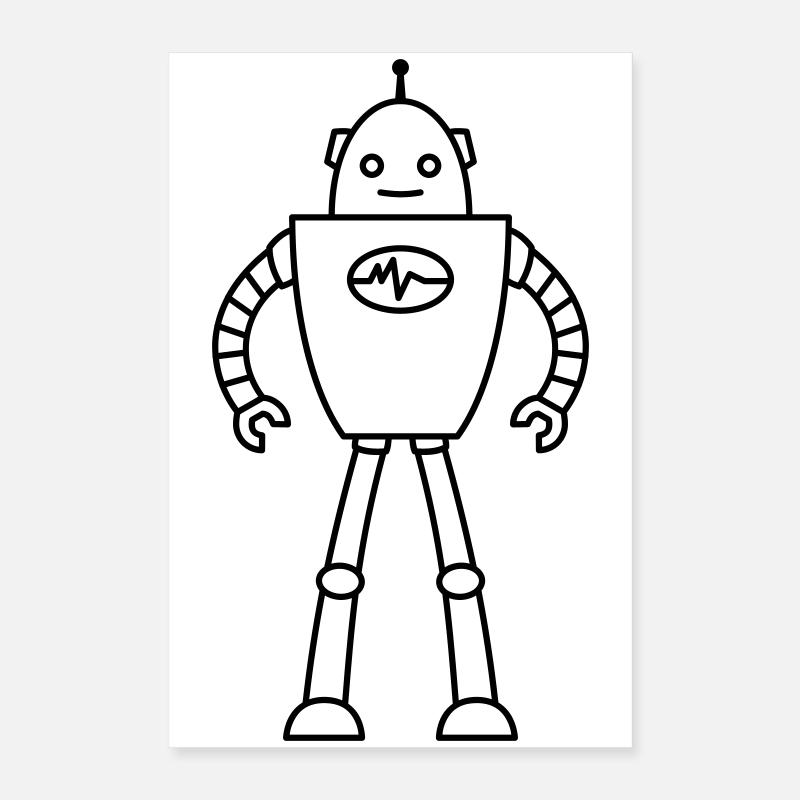 Robots from the Future – AI Sci-Fi Nerd Shirt Poster 16" x 24" (40x60 cm)