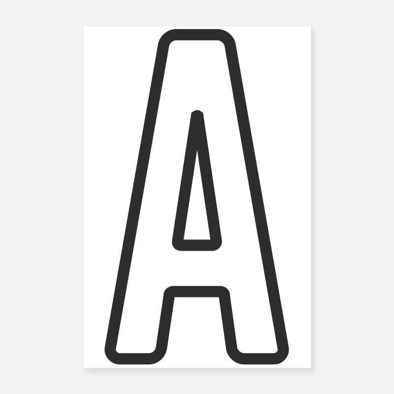 Buchstabe A Typodesign  Poster 40x60 cm