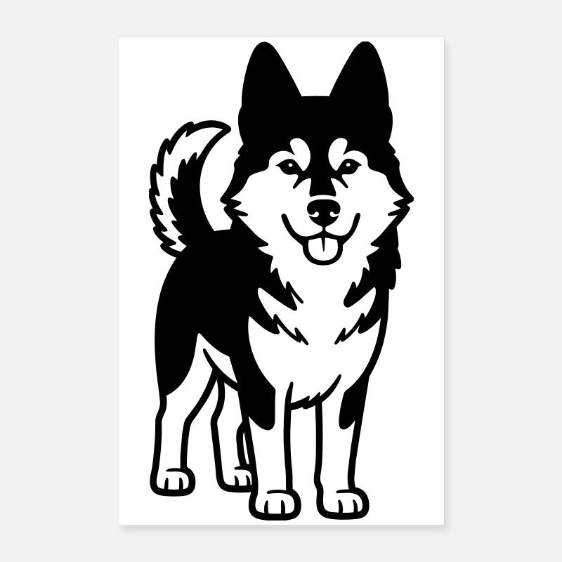 Husky-Hund Poster 40x60 cm
