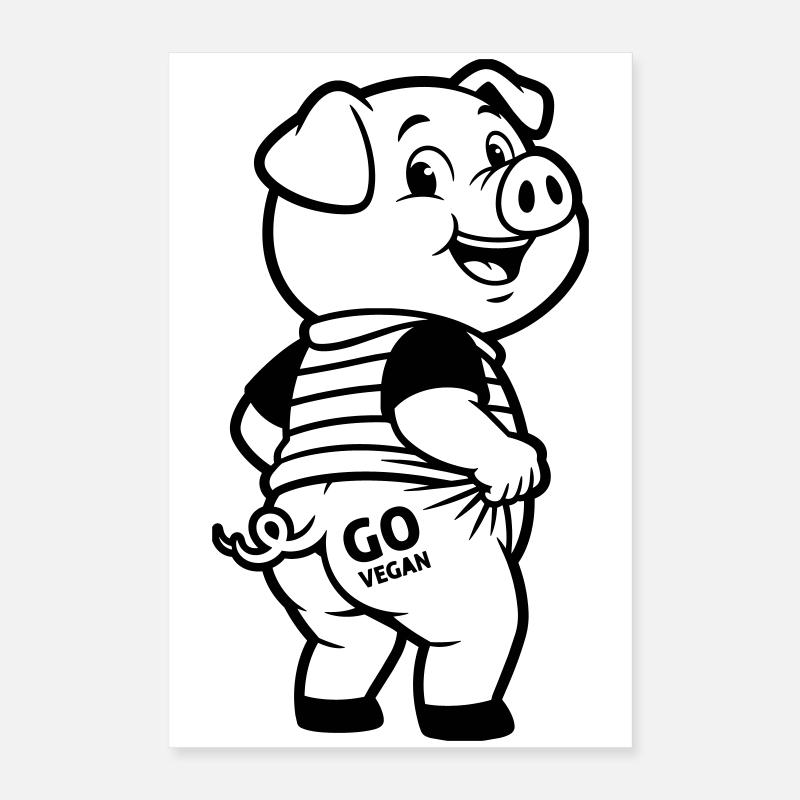 Deviens vegan Poster 40 x 60 cm