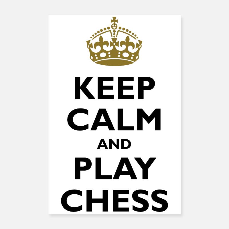 Keep calm and play chess Poster 40x60 cm