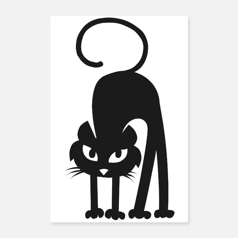 black cat Poster 16" x 24" (40x60 cm)