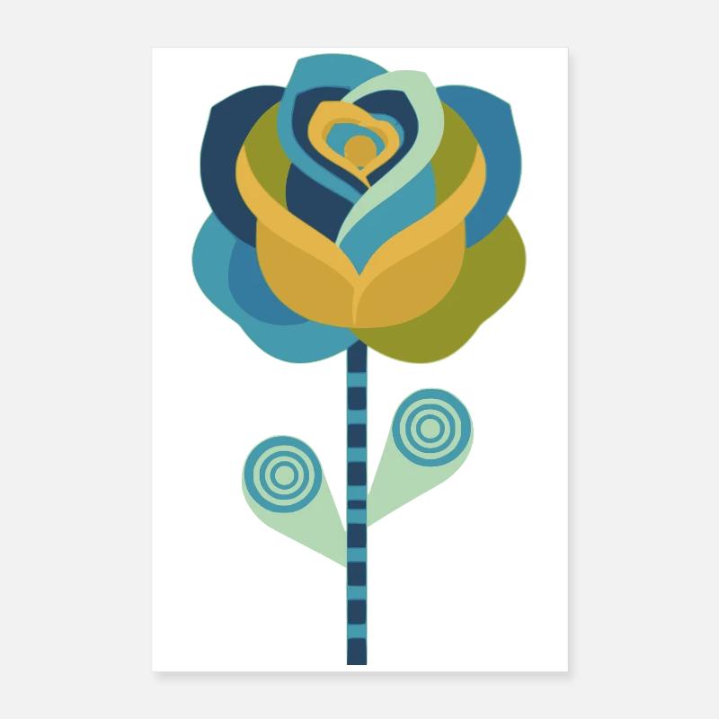 Graphique abstrait rose aux couleurs chaudes Poster 40 x 60 cm