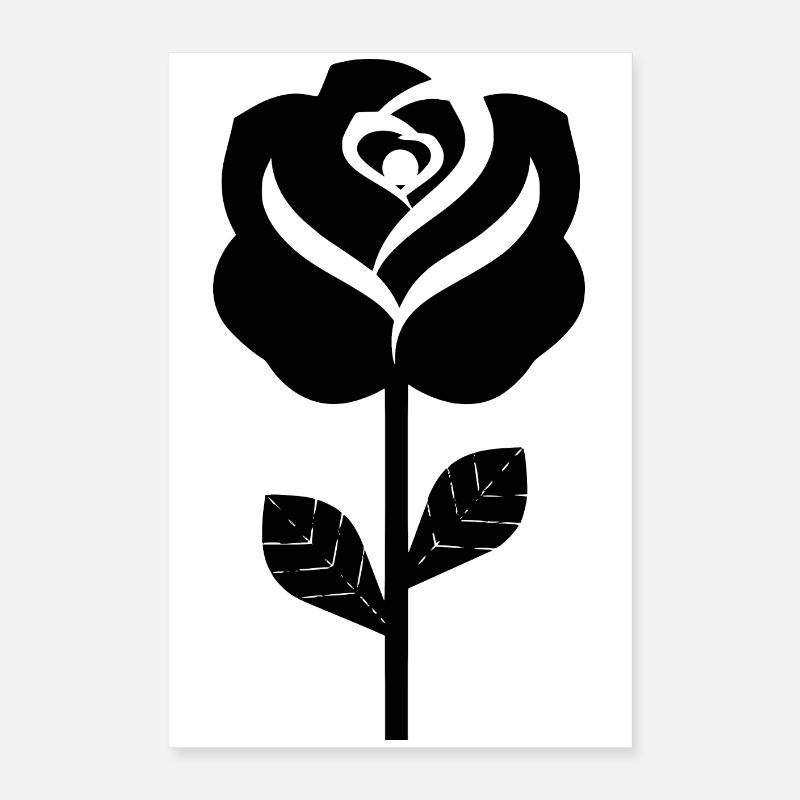 Rose noire Poster 40 x 60 cm