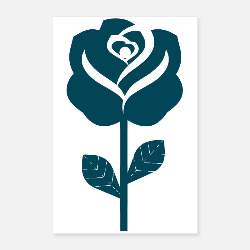 Graphique abstrait rose en sarcelle Poster 40 x 60 cm