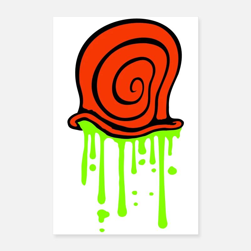 Snail shell, snail, slime, disgusting, slimy Poster 16" x 24" (40x60 cm)