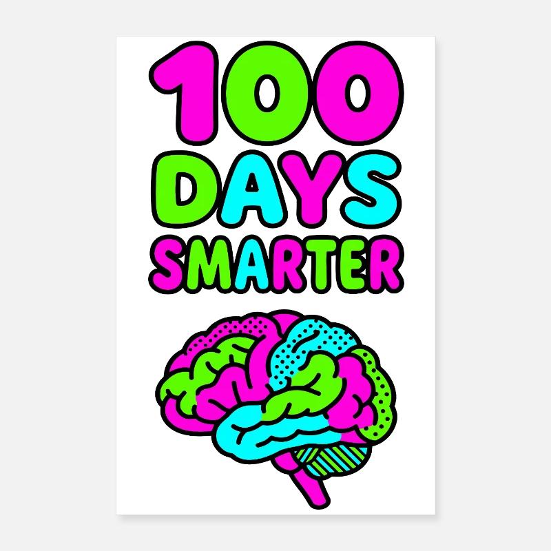 100 jours plus intelligents Poster 40 x 60 cm