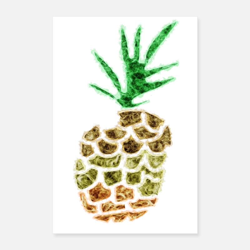 Crazy pineapple Poster 16" x 24" (40x60 cm)