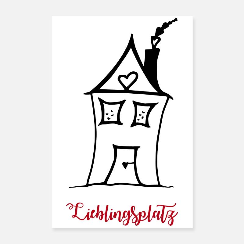 HERZensHÄUSCHEN - Das Original by heavenlygoods Poster 40x60 cm