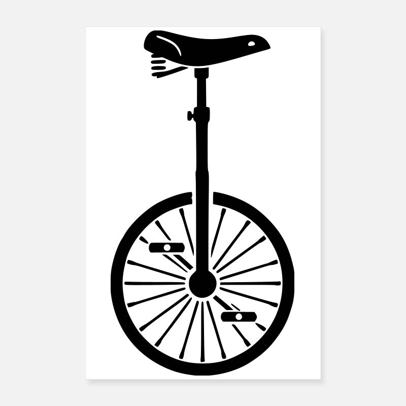 Acrobaties de cirque à vélo à vélo en monocycle Poster 40 x 60 cm