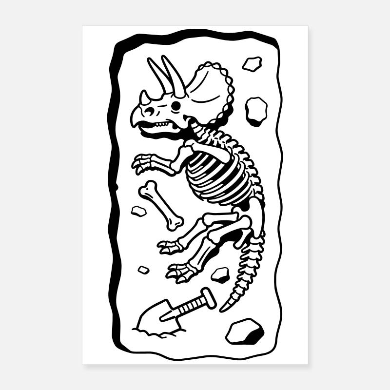 Triceratops-Knochen Poster 40x60 cm