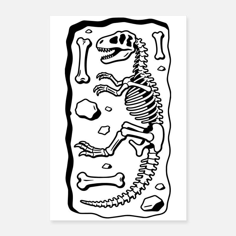 Squelette de T Rex Poster 40 x 60 cm