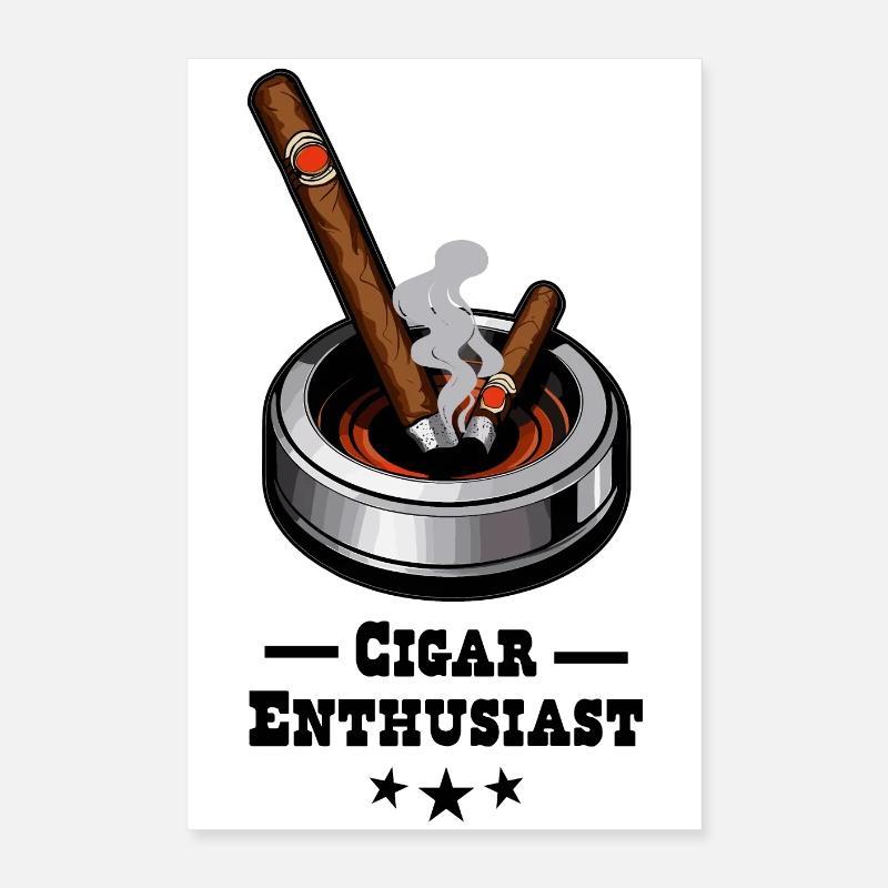 Passionné de cigares Poster 40 x 60 cm