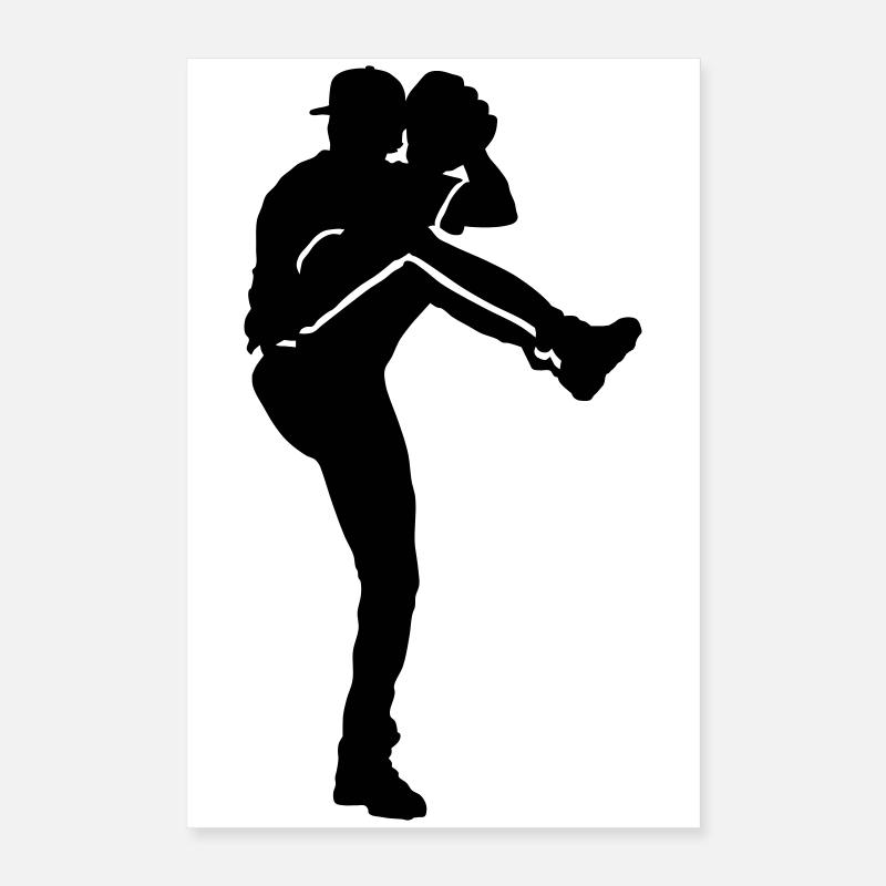 Base-ball - Poster 40 x 60 cm - blanc