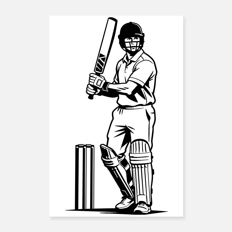 cricket player Poster 16" x 24" (40x60 cm)